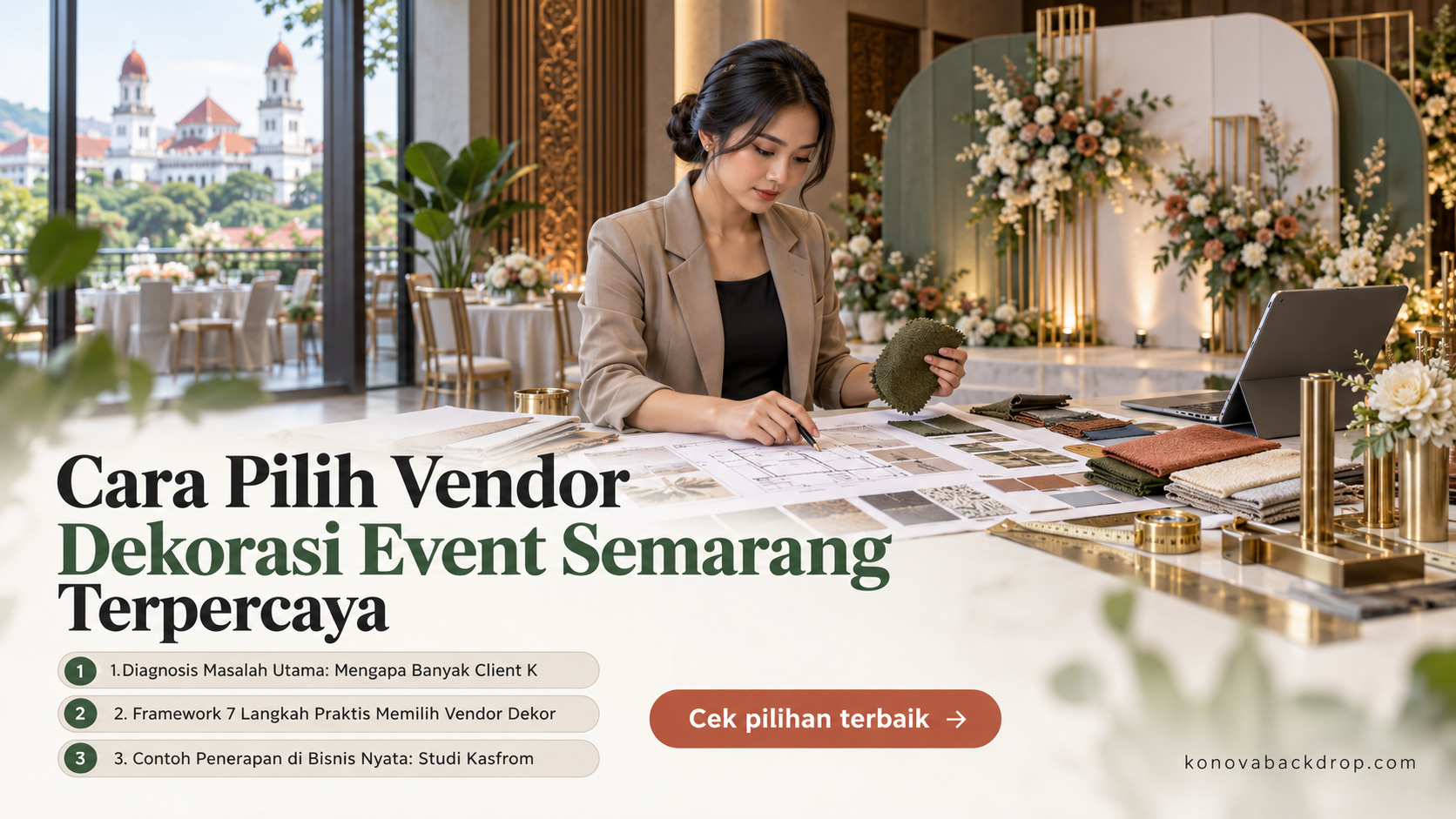 backdrop pernikahan Semarang - Cara Pilih Vendor Dekorasi Event Semarang Terpercaya