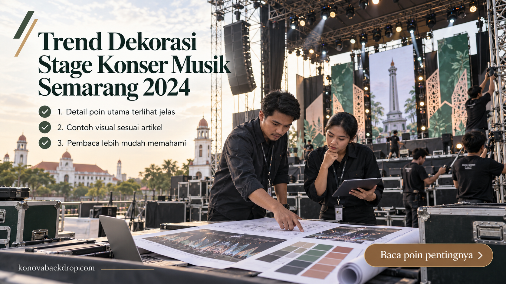 Ilustrasi backdrop pernikahan Semarang - Trend Dekorasi Stage Konser Musik Semarang 2024