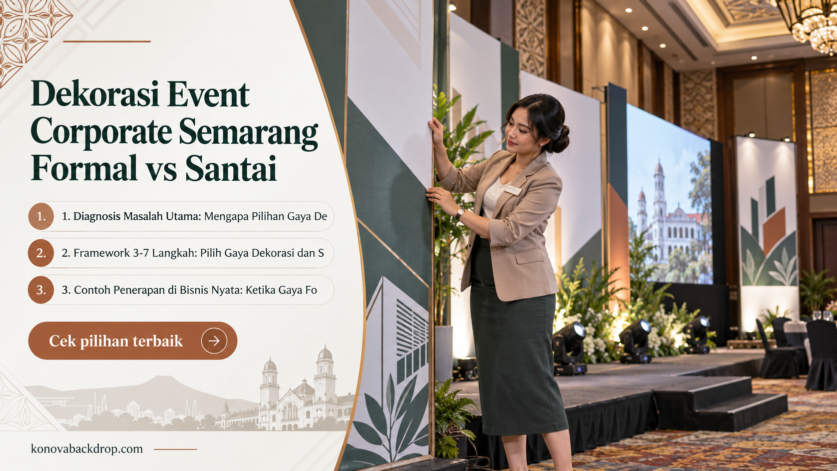 backdrop pernikahan Semarang - Dekorasi Event Corporate Semarang Formal vs Santai