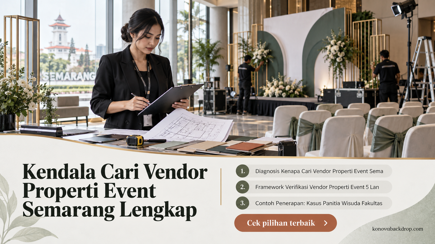 backdrop pernikahan Semarang - Kendala Cari Vendor Properti Event Semarang Lengkap