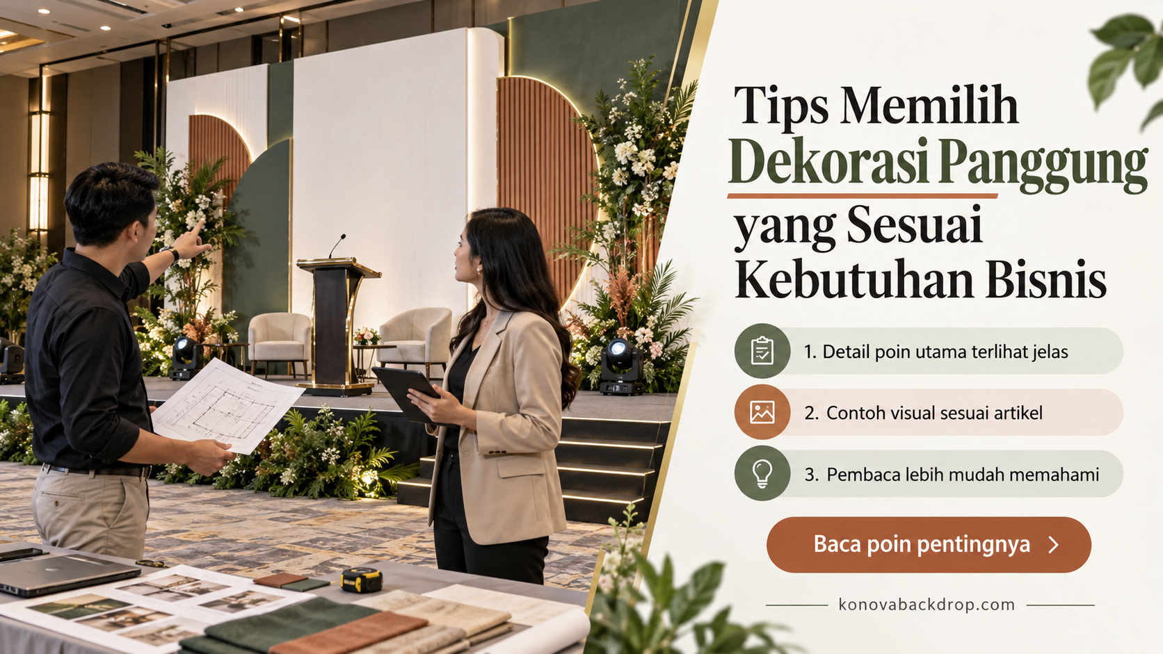 Ilustrasi backdrop pernikahan Semarang - Tips Memilih Dekorasi Panggung yang Sesuai Kebutuhan Bisnis