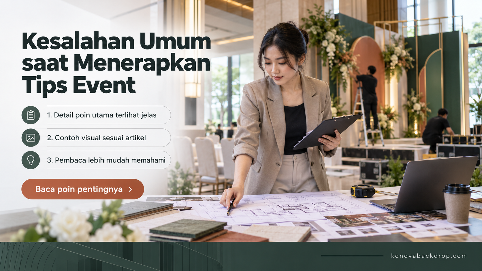 Ilustrasi backdrop pernikahan Semarang - Kesalahan Umum saat Menerapkan Tips Event