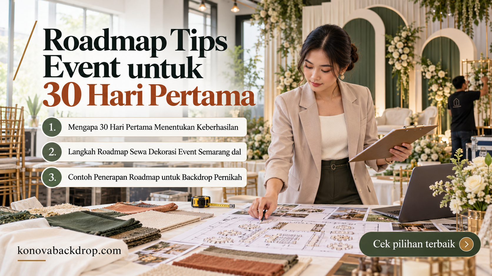 backdrop pernikahan Semarang - Roadmap Tips Event untuk 30 Hari Pertama