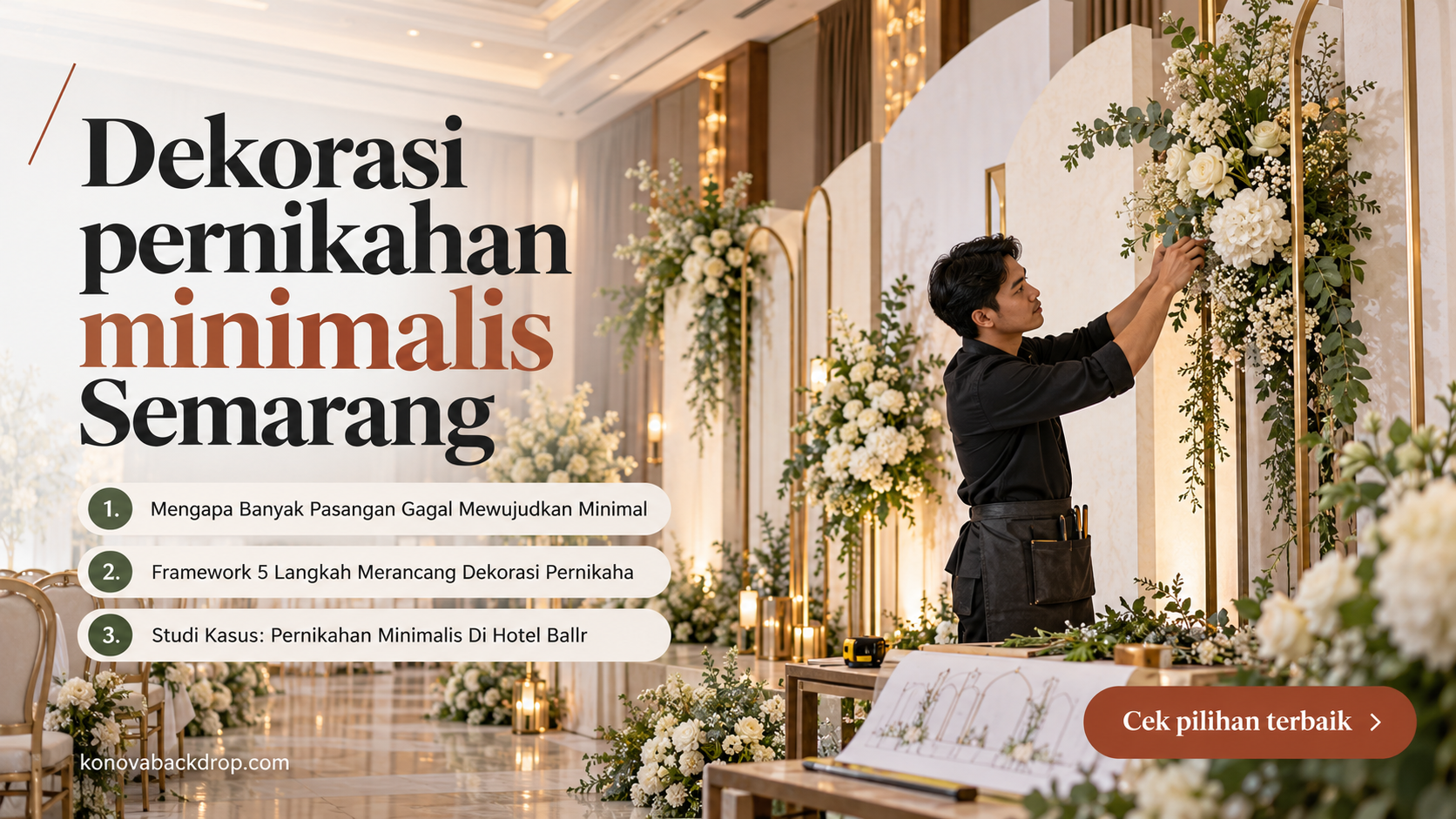 backdrop pernikahan Semarang - Dekorasi pernikahan minimalis Semarang