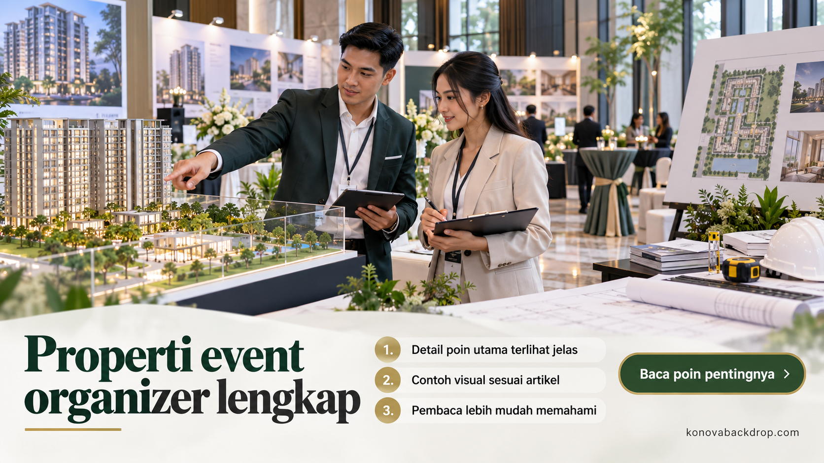 Ilustrasi backdrop pernikahan Semarang - Properti event organizer lengkap